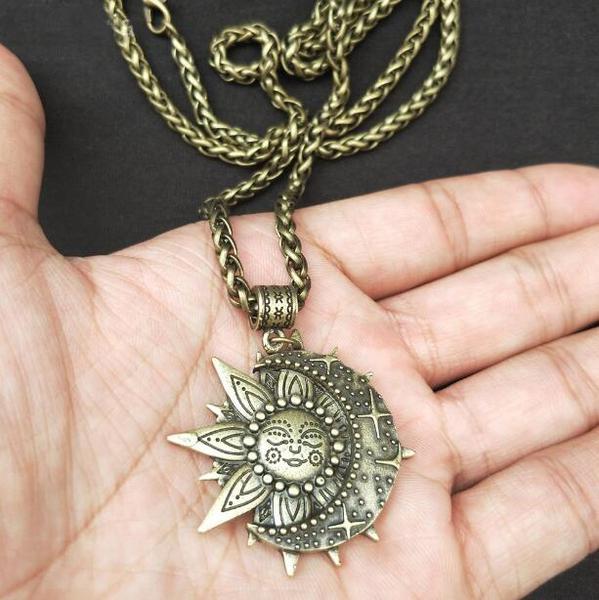 The Majestic Sun and Moon Necklace