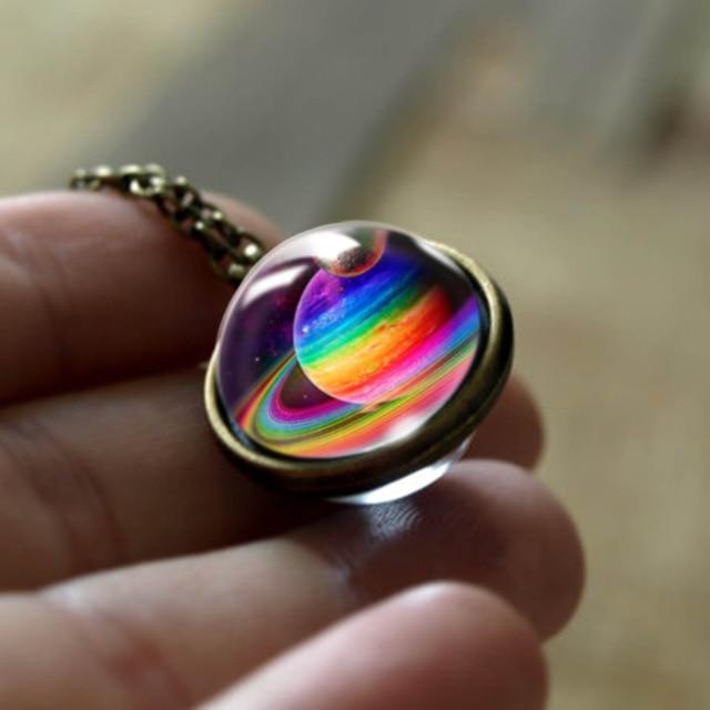 The Universe Glass Art Necklace