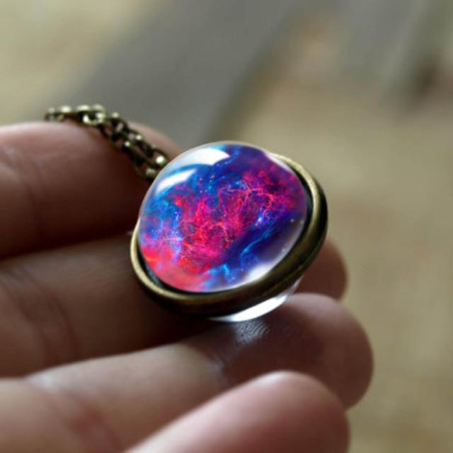 The Universe Glass Art Necklace