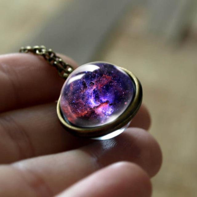 The Universe Glass Art Necklace