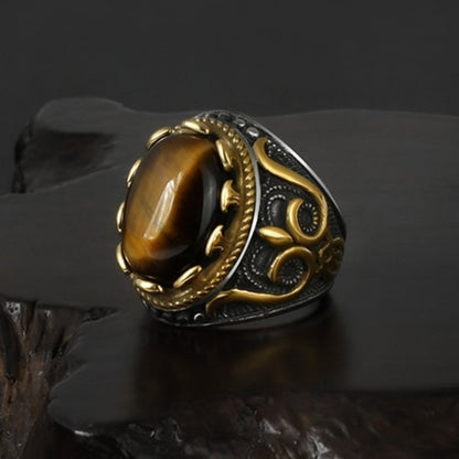 Noble Pattern Gemstone Ring