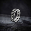 Nordic Openwork Viking Runes Stainless Steel Ring