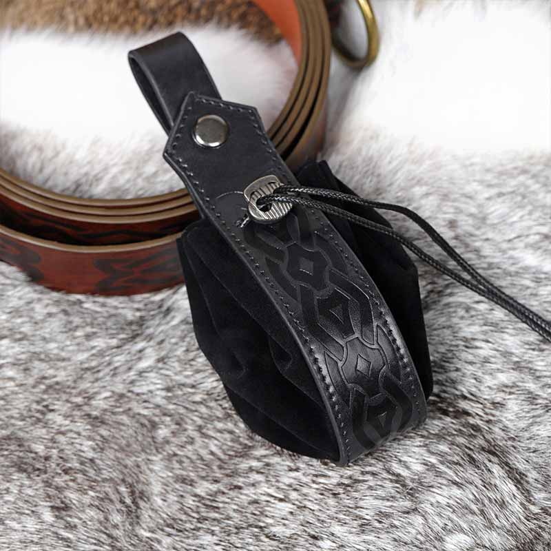 Nordic Retro Patterned Pouch Drawstring Waist Bag