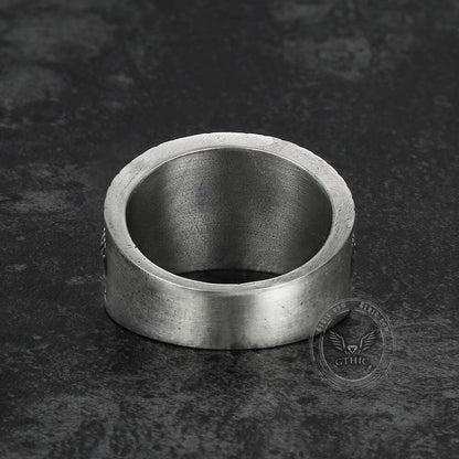 Norse Helm of Awe "aegishjalmr" Sterling Silver Viking Ring