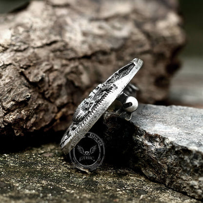 Norse Viking Longship Zinc Alloy Brooch