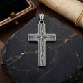 Octagonal Star Pattern Stainless Steel Cross Pendant