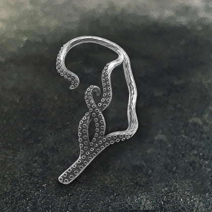 Octopus Tentacles Stainless Steel Ear Cuffs