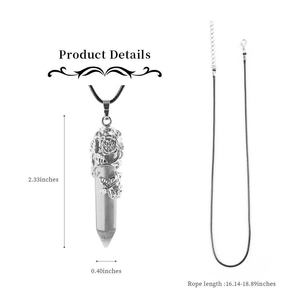Opalite Healing Crystal Pendant for Spiritual Protection