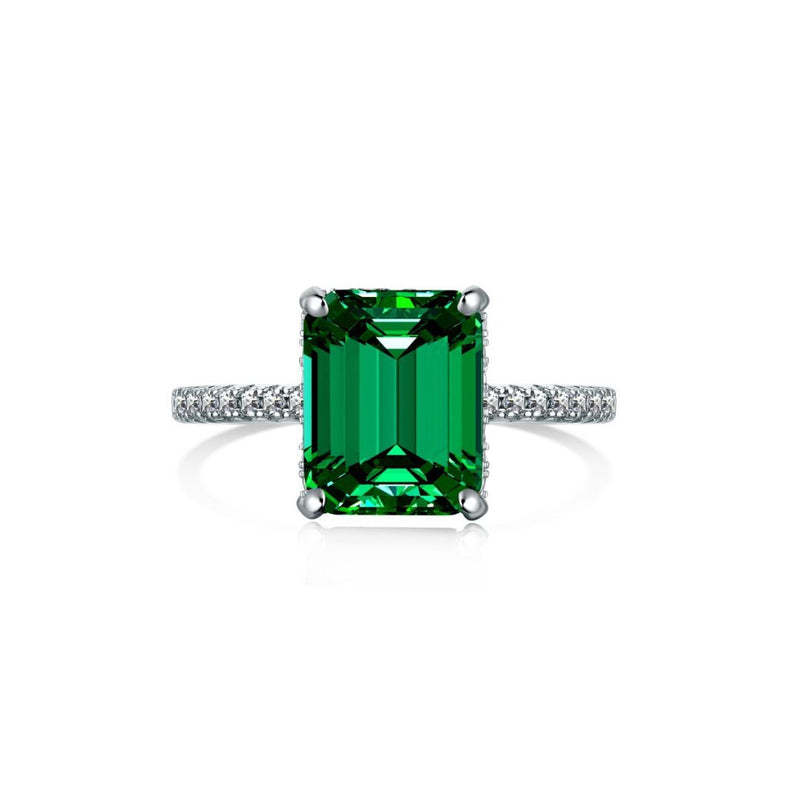 Emerald Cut 925 Sterling Silver Ring
