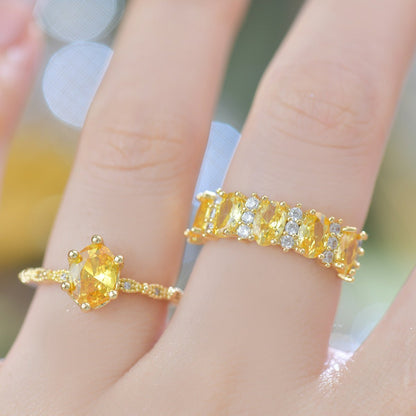 Oval Citrine Ring