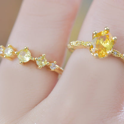 Oval Citrine Ring