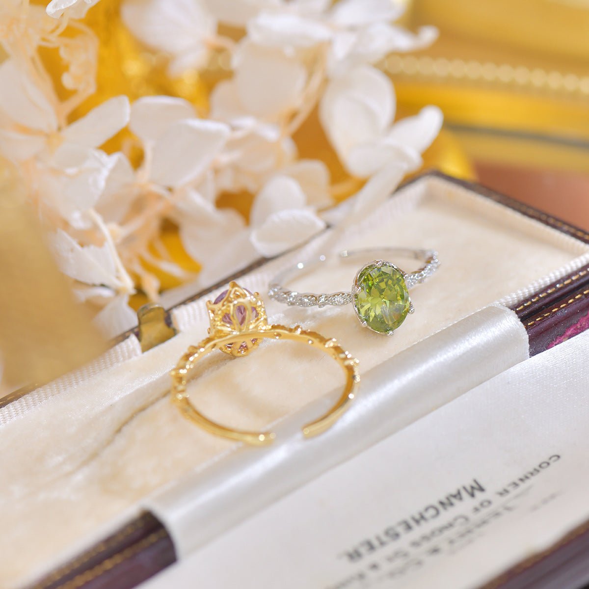 Oval Peridot Ring in Silver