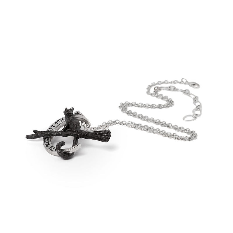 Regina Covenorum Witches Black Cat Pendant Necklace by Alchemy Gothic