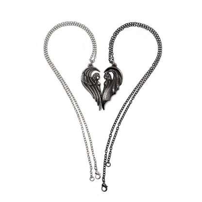 Dark Chemical Companions Angel and Demon Pendant Necklace by Alchemy Gothic