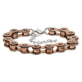 Antique Copper Bike Chain Bracelet, Adjustable With Extender Chain