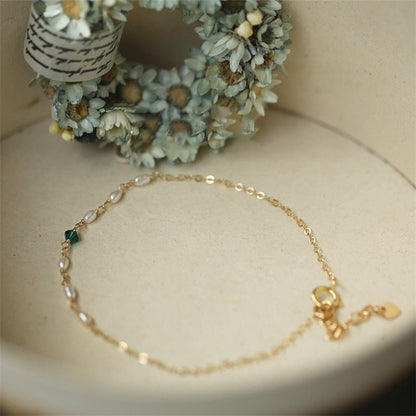 Emerald Pearl Bracelet - Sharon