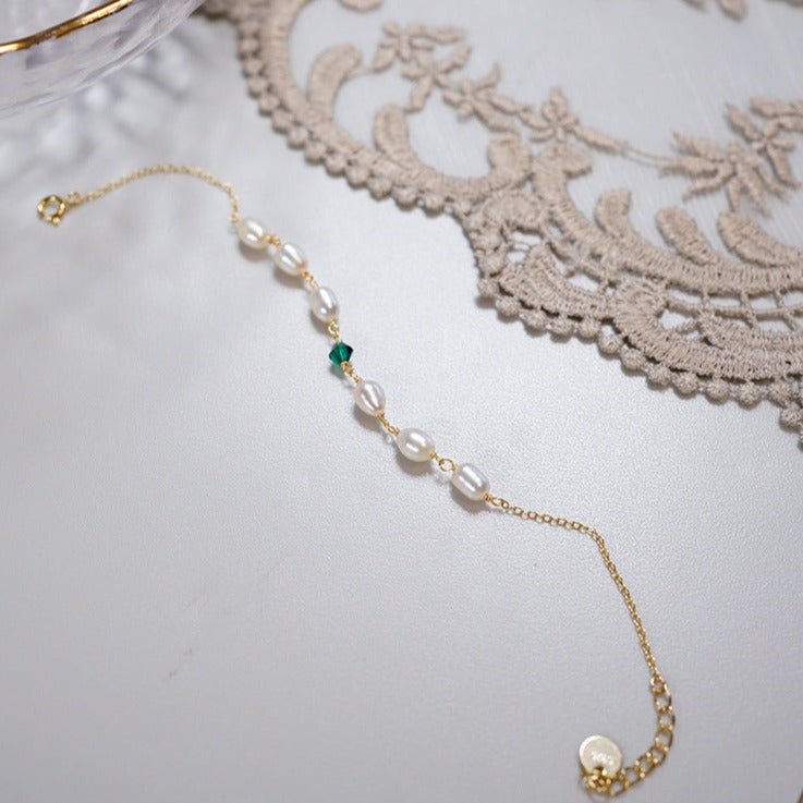 Emerald Pearl Bracelet - Sharon