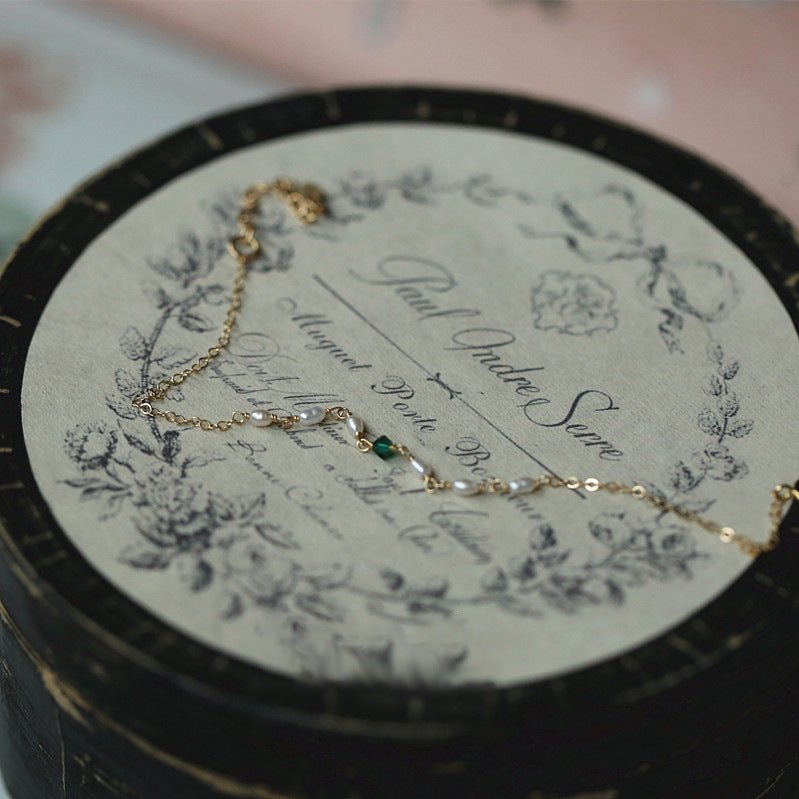 Emerald Pearl Bracelet - Sharon
