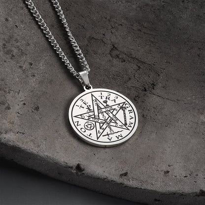 Pentagram Seal of Solomon Stainless Steel Necklace