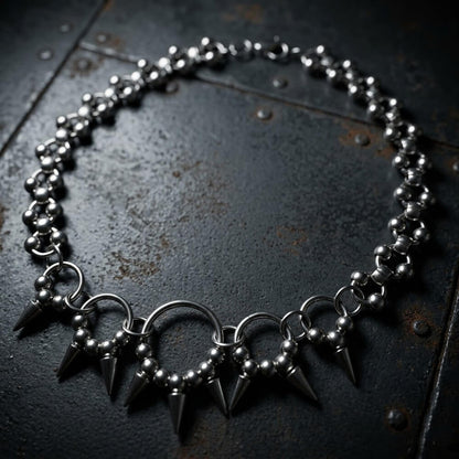 Personalized Studded Ring Stainless Steel Clavicle Necklace