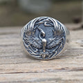 Phoenix Flame Pattern Sterling Silver Ring
