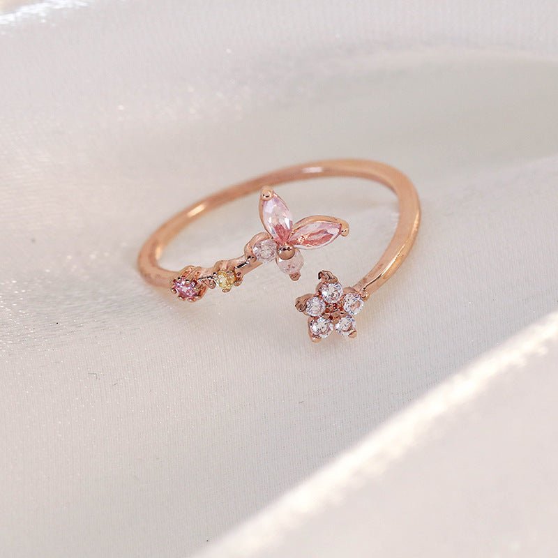 Pink Butterfly Ring