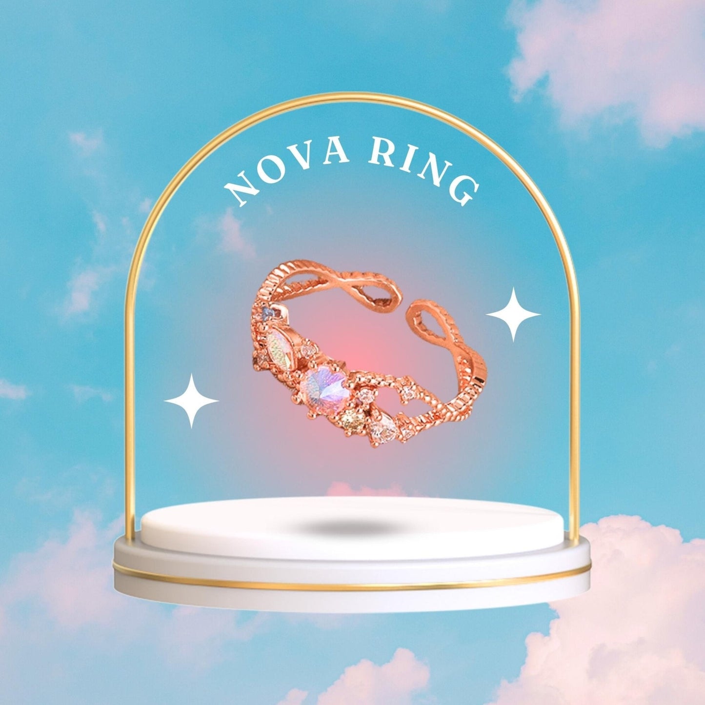 [] Nova Pink Gem Ring
