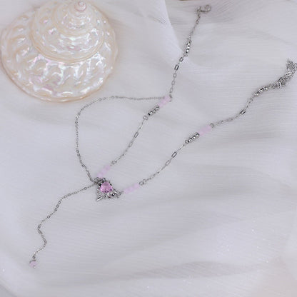 Athena Pink Heart Necklace