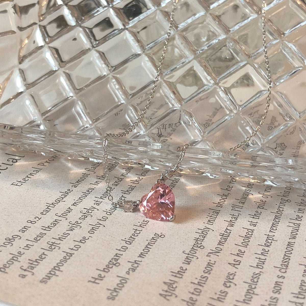 Pink Heart Necklace