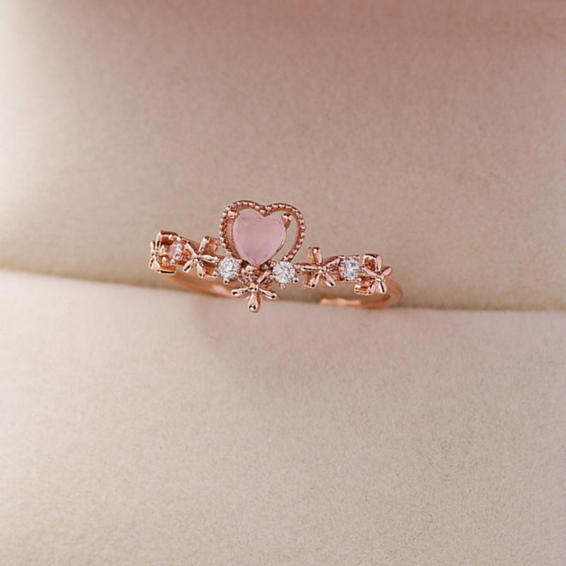 Bridget Pink Heart Ring