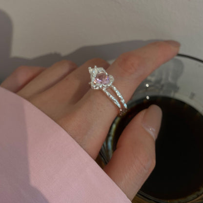 [] Pink Heart Ring