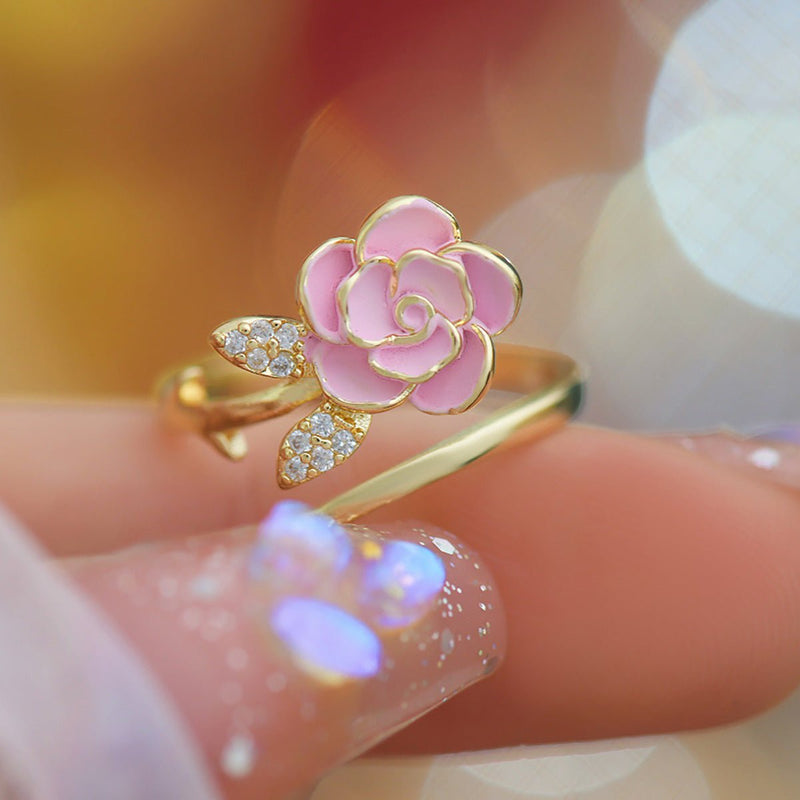 Lora Pink Rose Ring