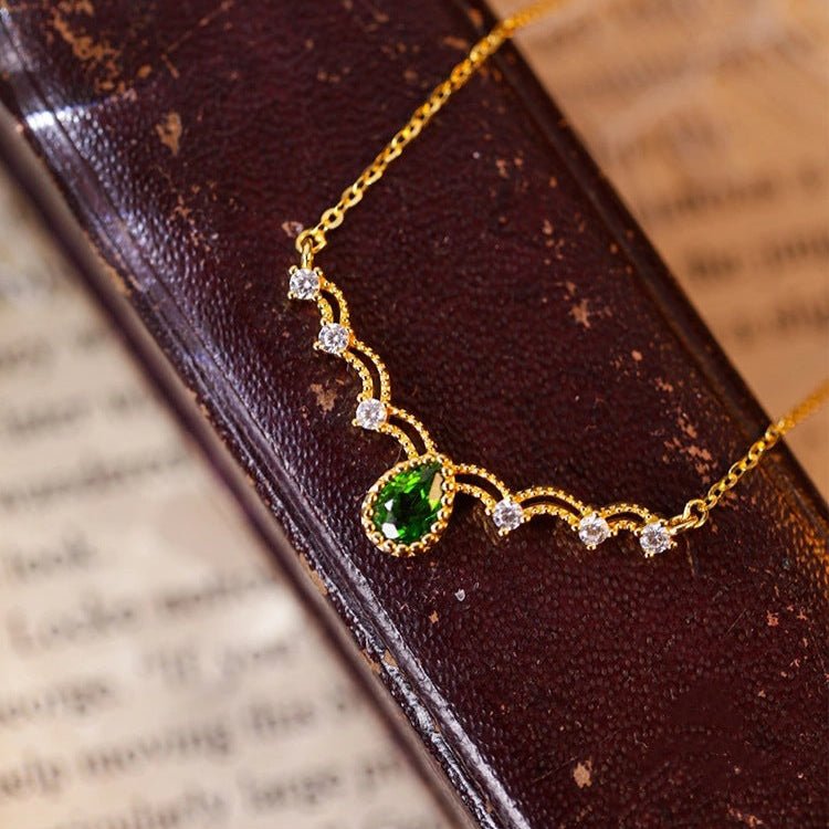 Princess Emerald Waterdrop Necklace