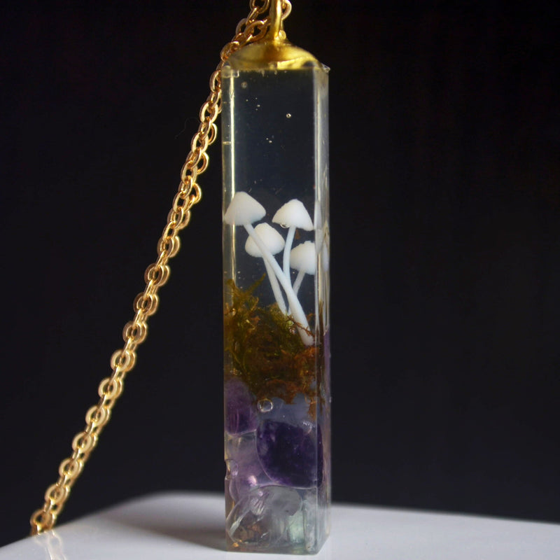 3d Cubic Magical Mushroom Necklace