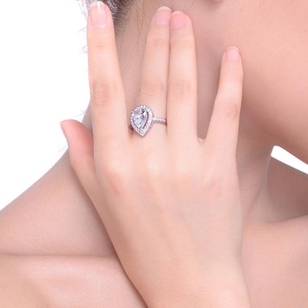 Water Drop Crystal Princess Ring