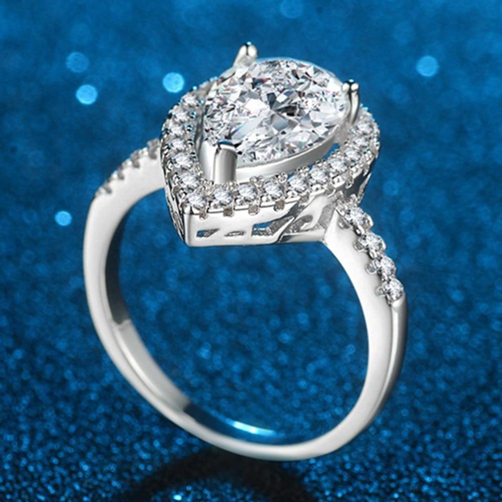 Water Drop Crystal Princess Ring