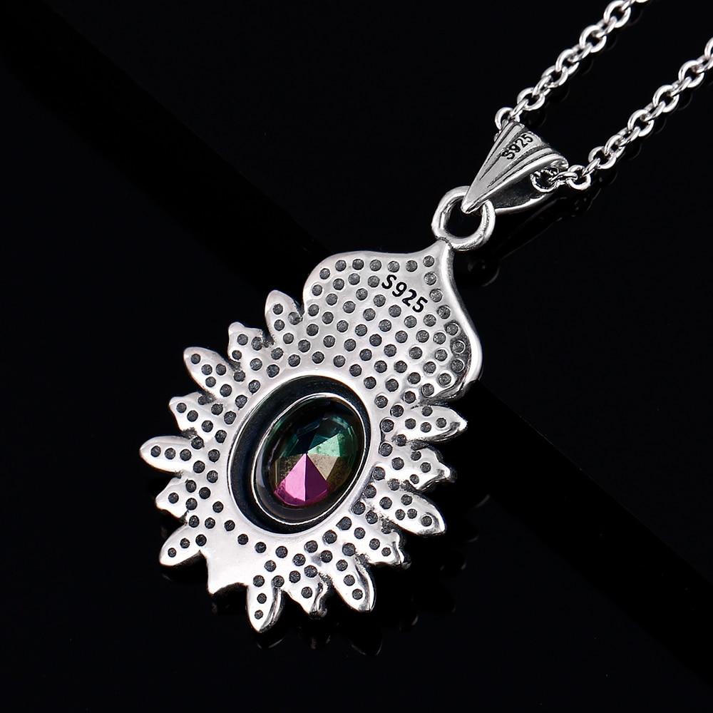 Mystic Rainbow Flower Necklace