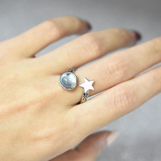 Moonstone Universe Wrap Ring