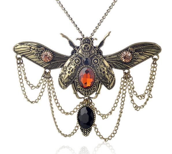 Style Steampunk Beetle Necklace