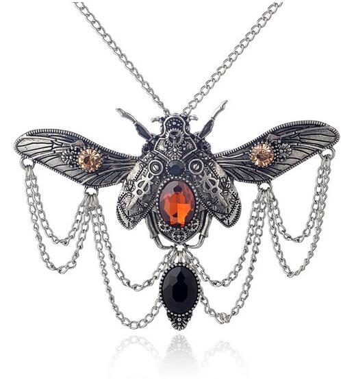 Style Steampunk Beetle Necklace