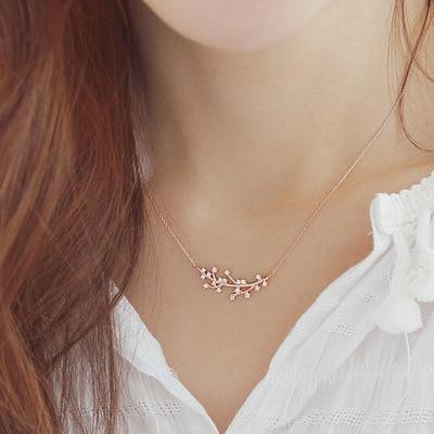 Dainty Crystal Tree Branch Necklace