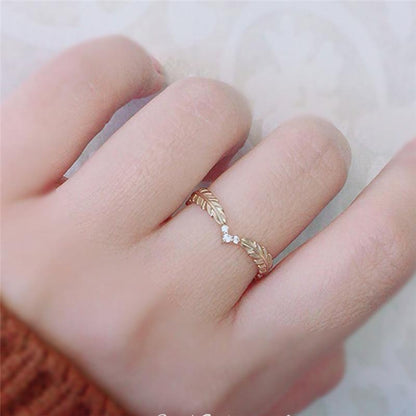 Golden Olive Wreath Ring