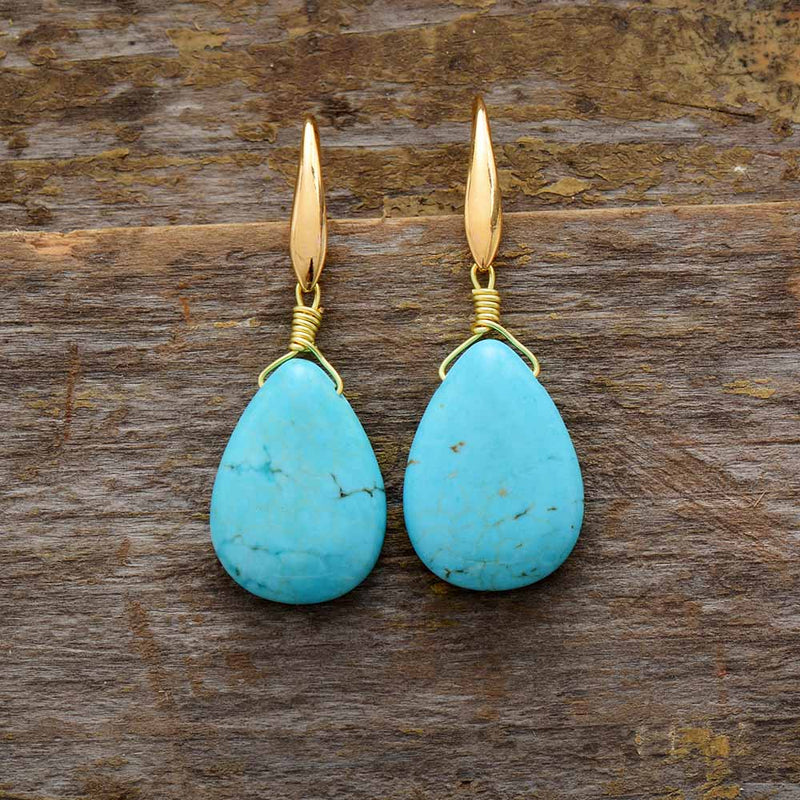 Turquoise Teardrop Earrings