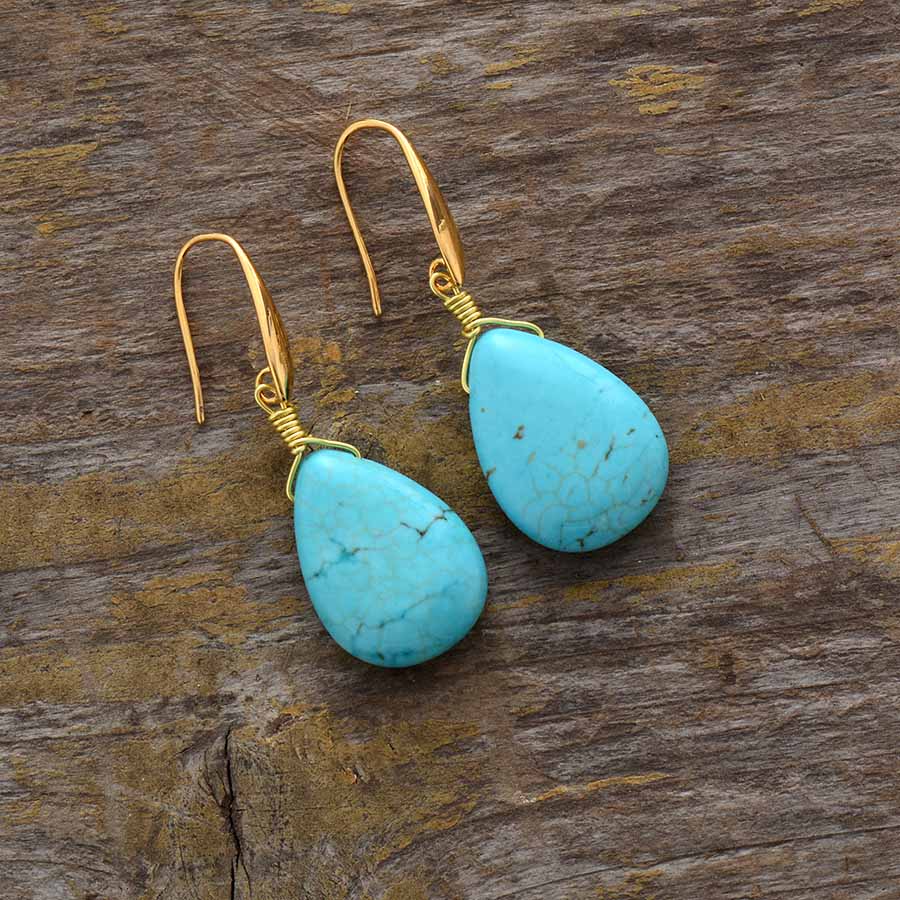 Turquoise Teardrop Earrings