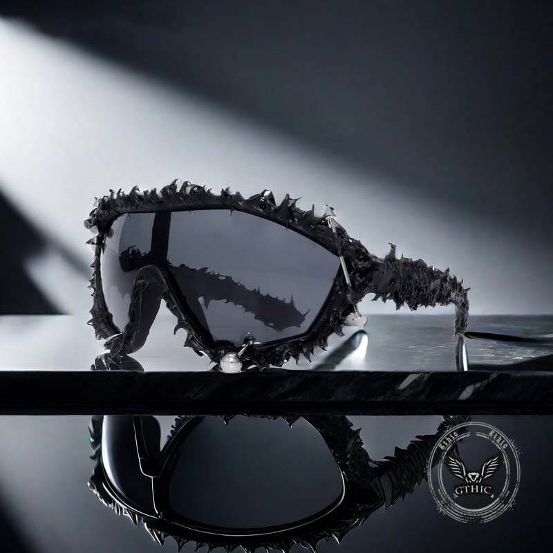 Punk Arrow Decorated Drip Glue Pc Sunglasses