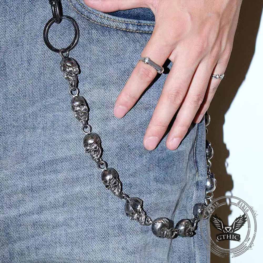 Punk Skull Head Alloy Biker Pants Chain