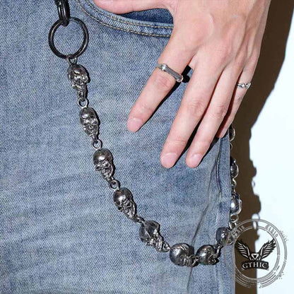 Punk Skull Head Alloy Biker Pants Chain