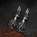 Punk Squid Stainless Steel Marine Hoop Earrings