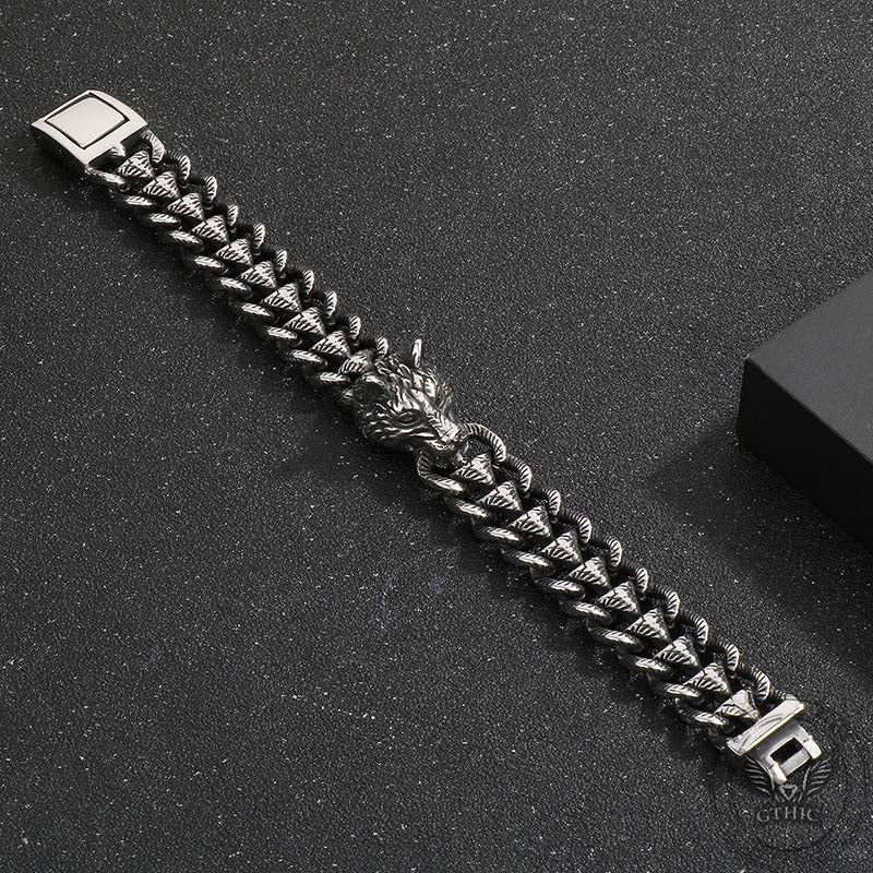 Punk Wolf Head Keel Chain Animal Bracelet