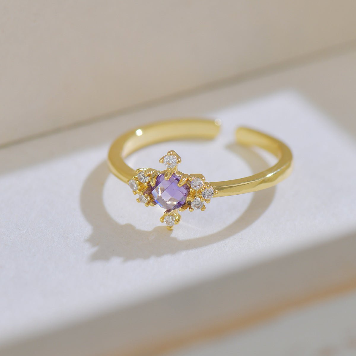 Amethyst Baroque Ring Set